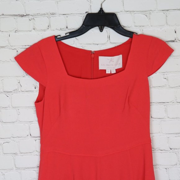 Gal Meets Glam Short Sleeve Fit & Flare Dress 4 - Picture 4 of 9